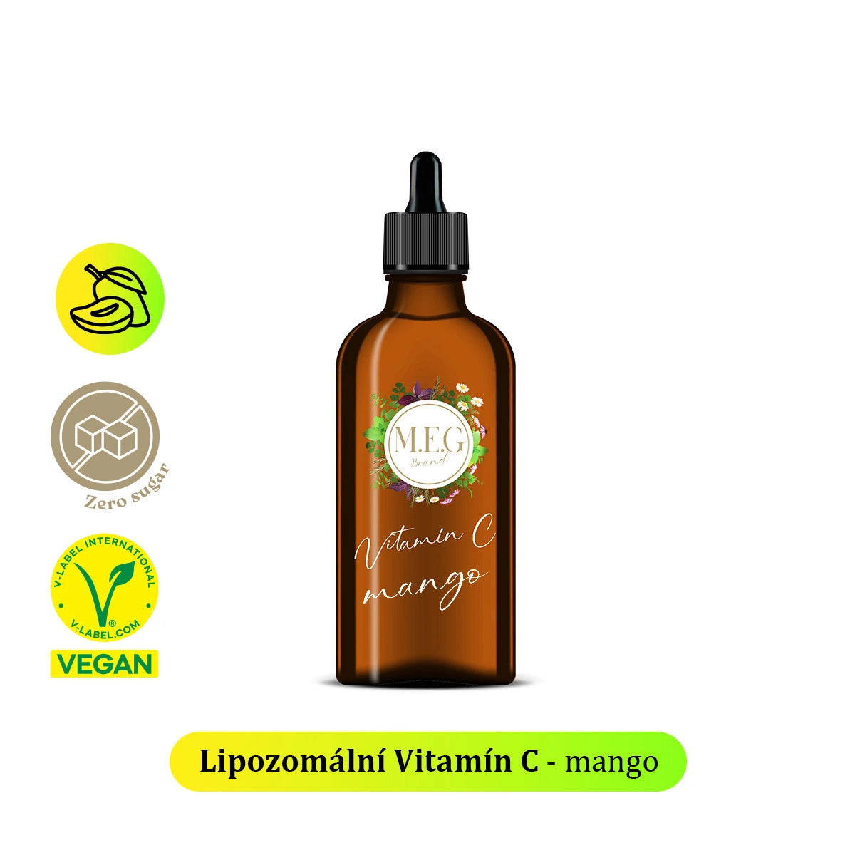M.E.G Lipozomální Vitamín C – Mango se sladidlem