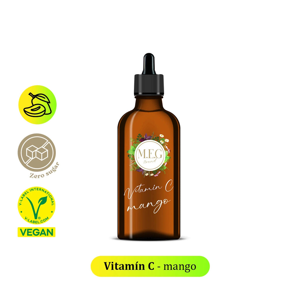 M.E.G Tekutý Vitamín C – Mango se sladidlem