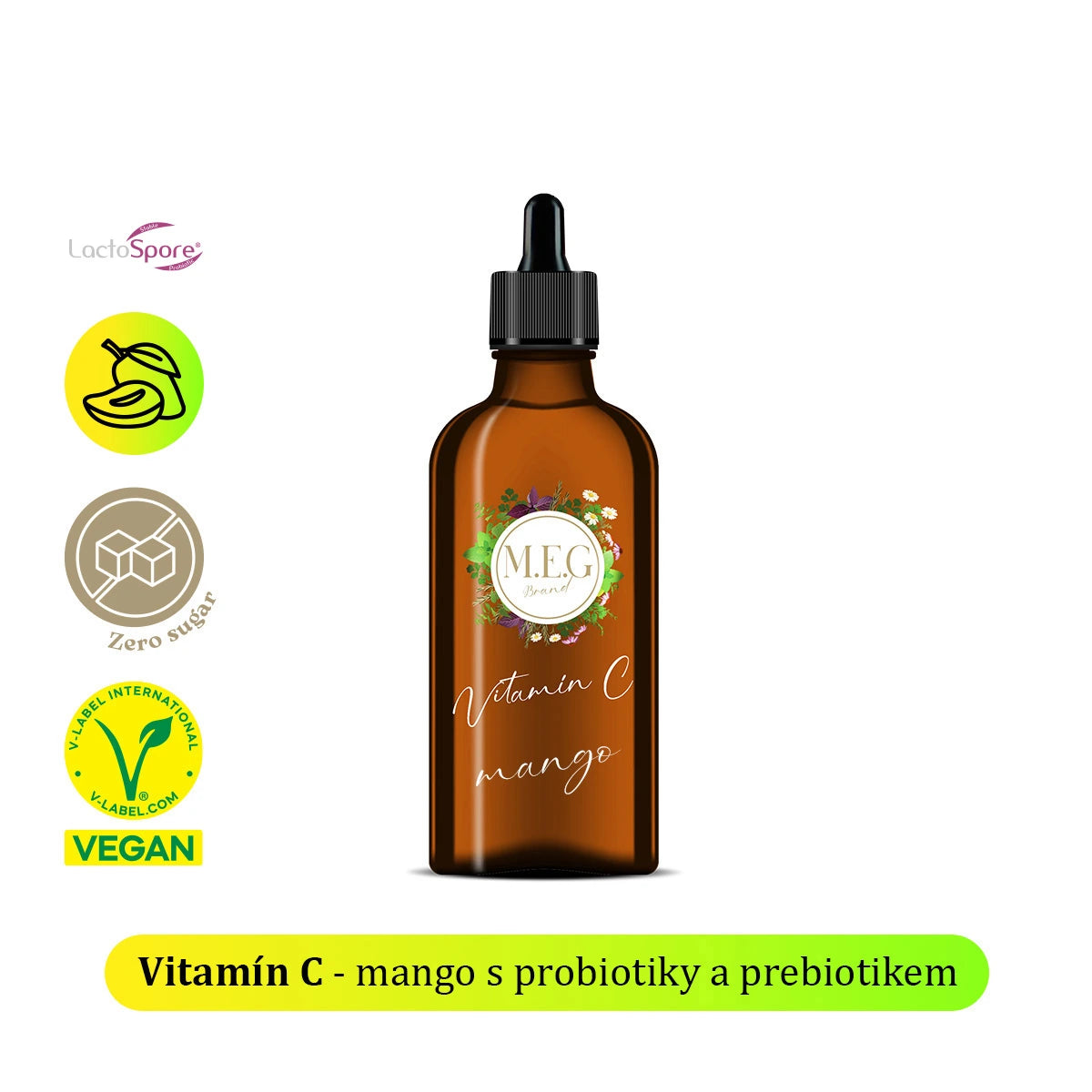 M.E.G Vitamín C - Mango s probiotiky a prebiotikem se sladidlem